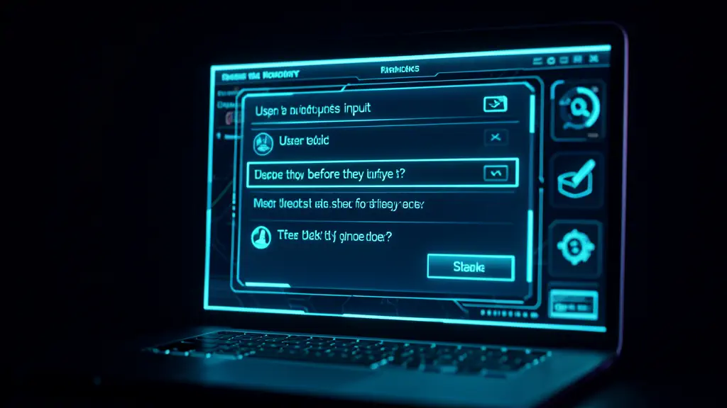 Hook 7 — Screen typing out user's input before they type it. (texto na tela: AI Predicted You)