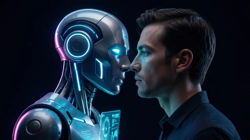 Hook 27 — Robot whispering into a person's ear. (texto na tela: Robot Remembers)