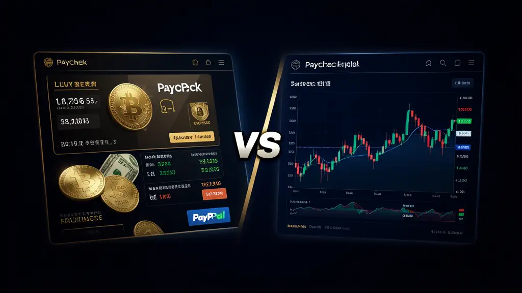 Hook 9 — Paycheck vs PayPal payment screenshot comparison. (texto na tela: Side Hustle Win)