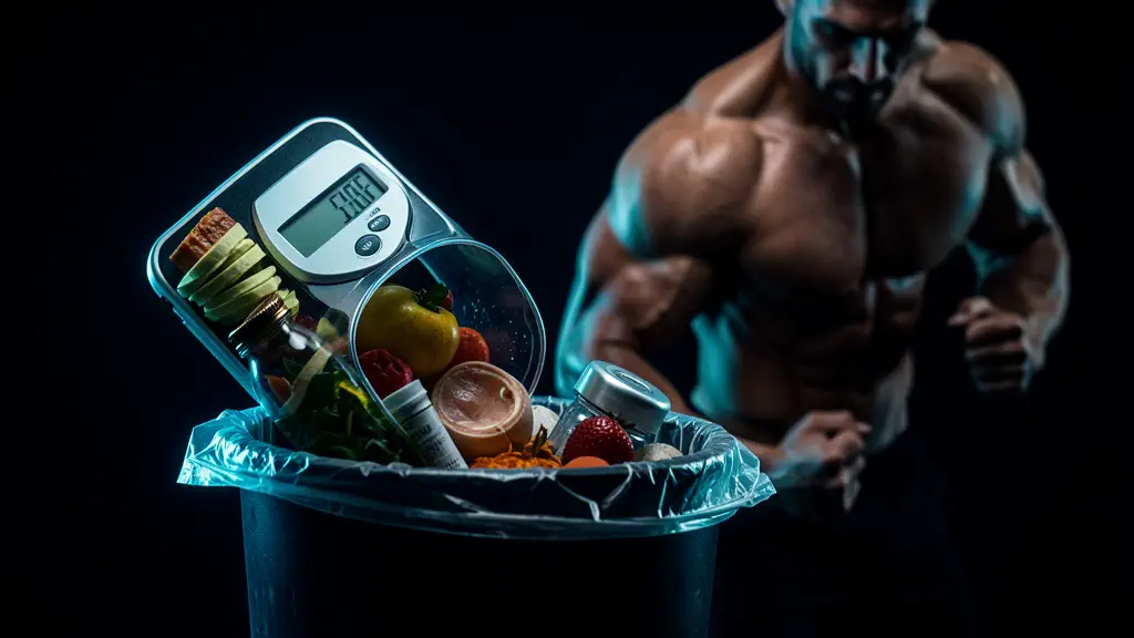 Hook 6 — Food scale thrown into the trash. (texto na tela: No Counting)