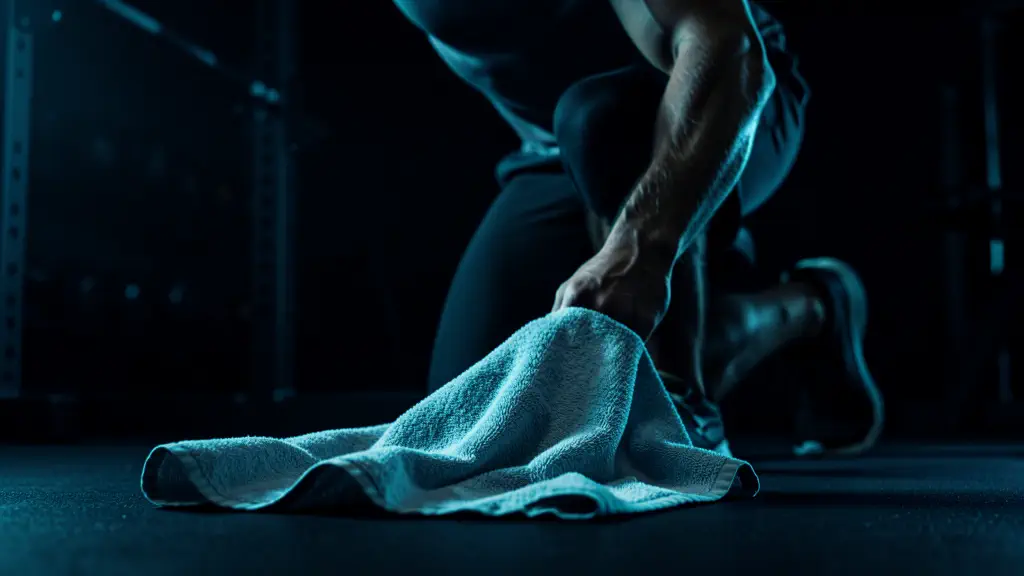 Hook 25 — Sweat towel hitting the floor. (texto na tela: Don't Quit)
