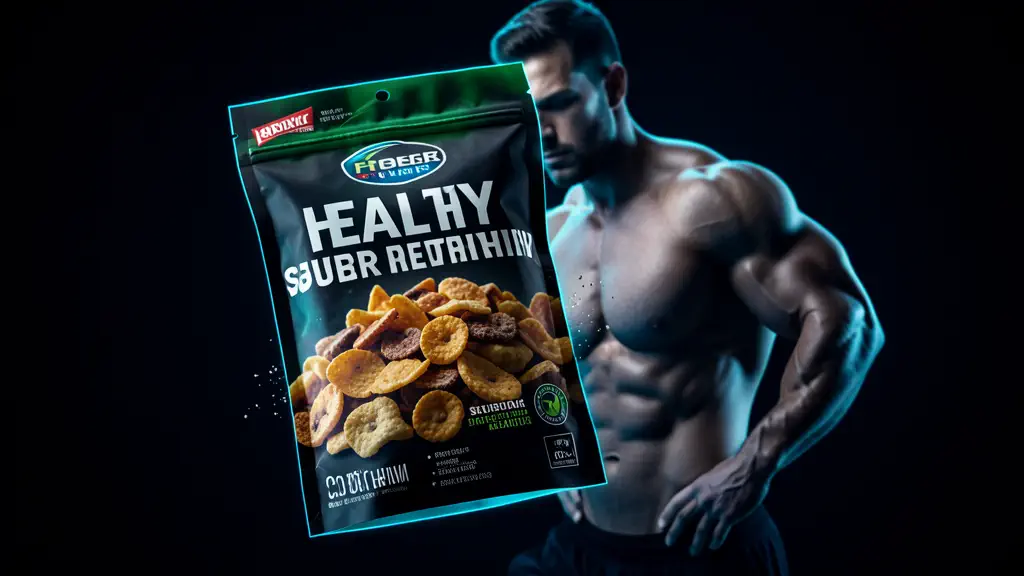 Hook 31 — “Healthy” snack with sugar content reveal. (texto na tela: Fake Healthy)