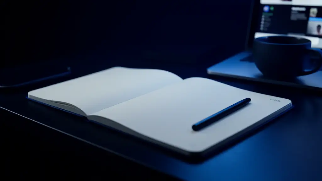 Hook 13 — Messy app screen replaced with clean notebook. (texto na tela: System)
