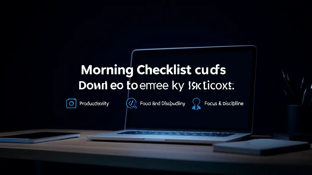 Hook 15 — Morning checklist cut down to three key actions. (texto na tela: Quick Start)