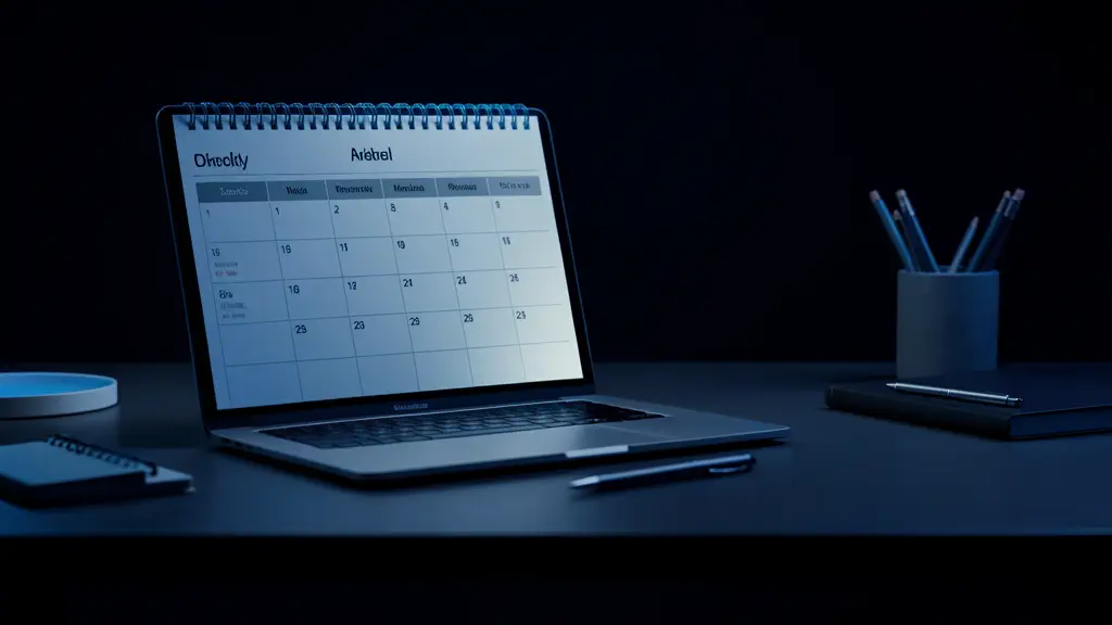 Hook 17 — Messy calendar replaced by simple weekly planner. (texto na tela: Plan Smarter)
