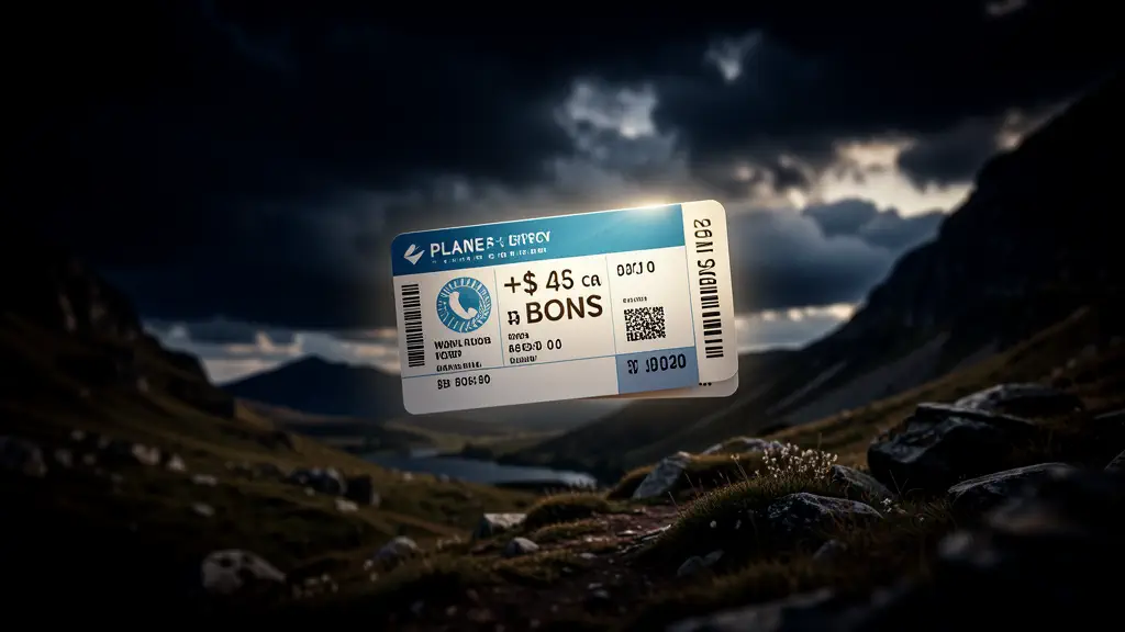 Hook 14 — Plane ticket with +$ bonus overlay. (texto na tela: Paid to Travel)