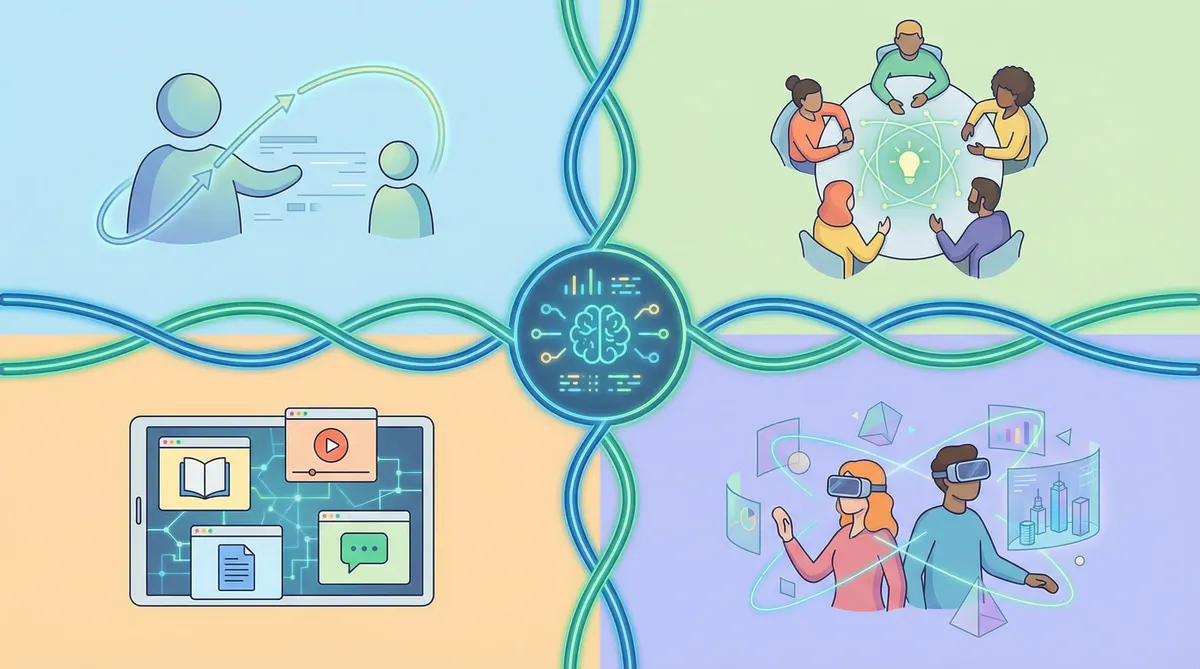 Diversos formatos de entrega de consultoria: mentoria, workshop, imersão e conteúdo assíncrono