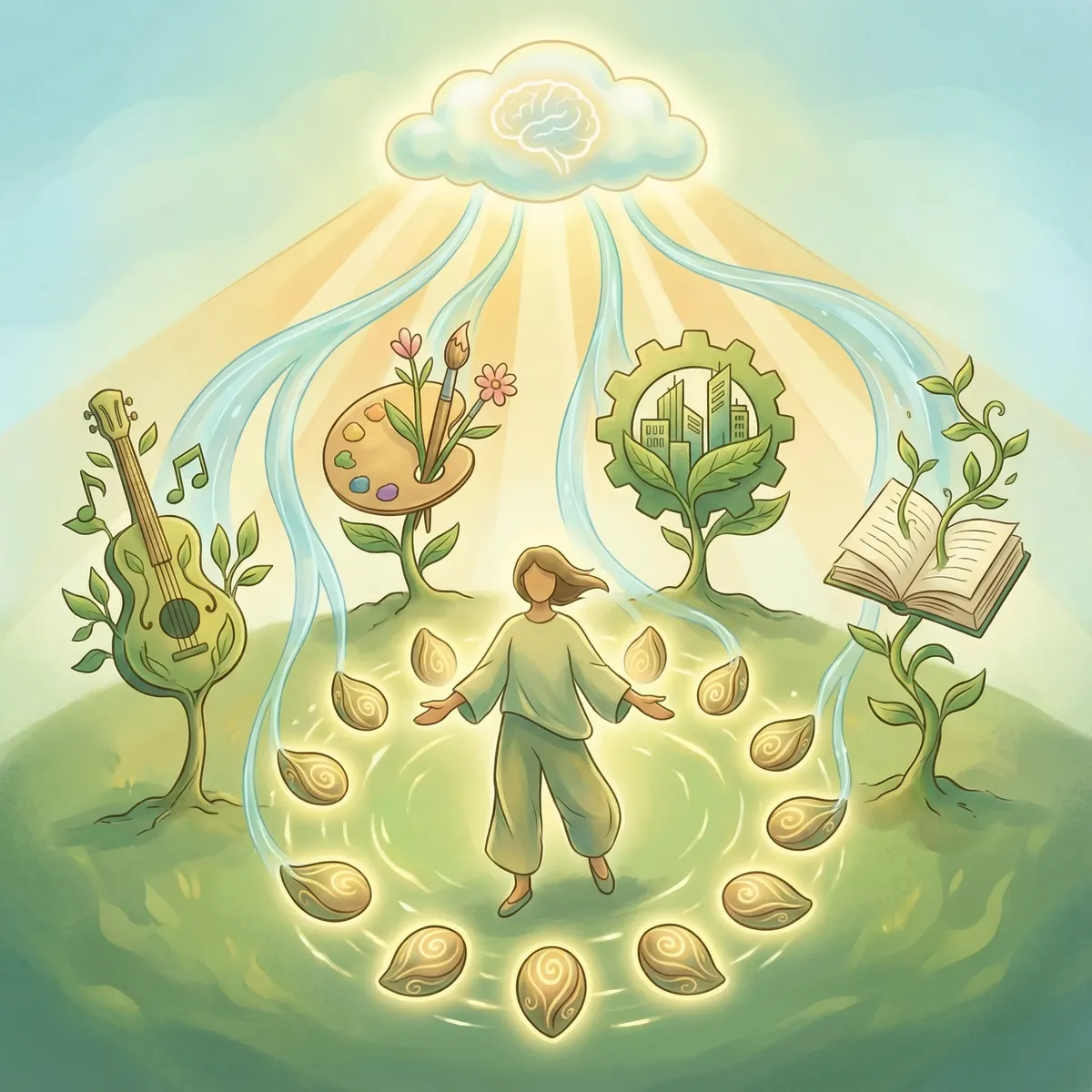 Consultor orquestrando capacidades humanas e tecnológicas