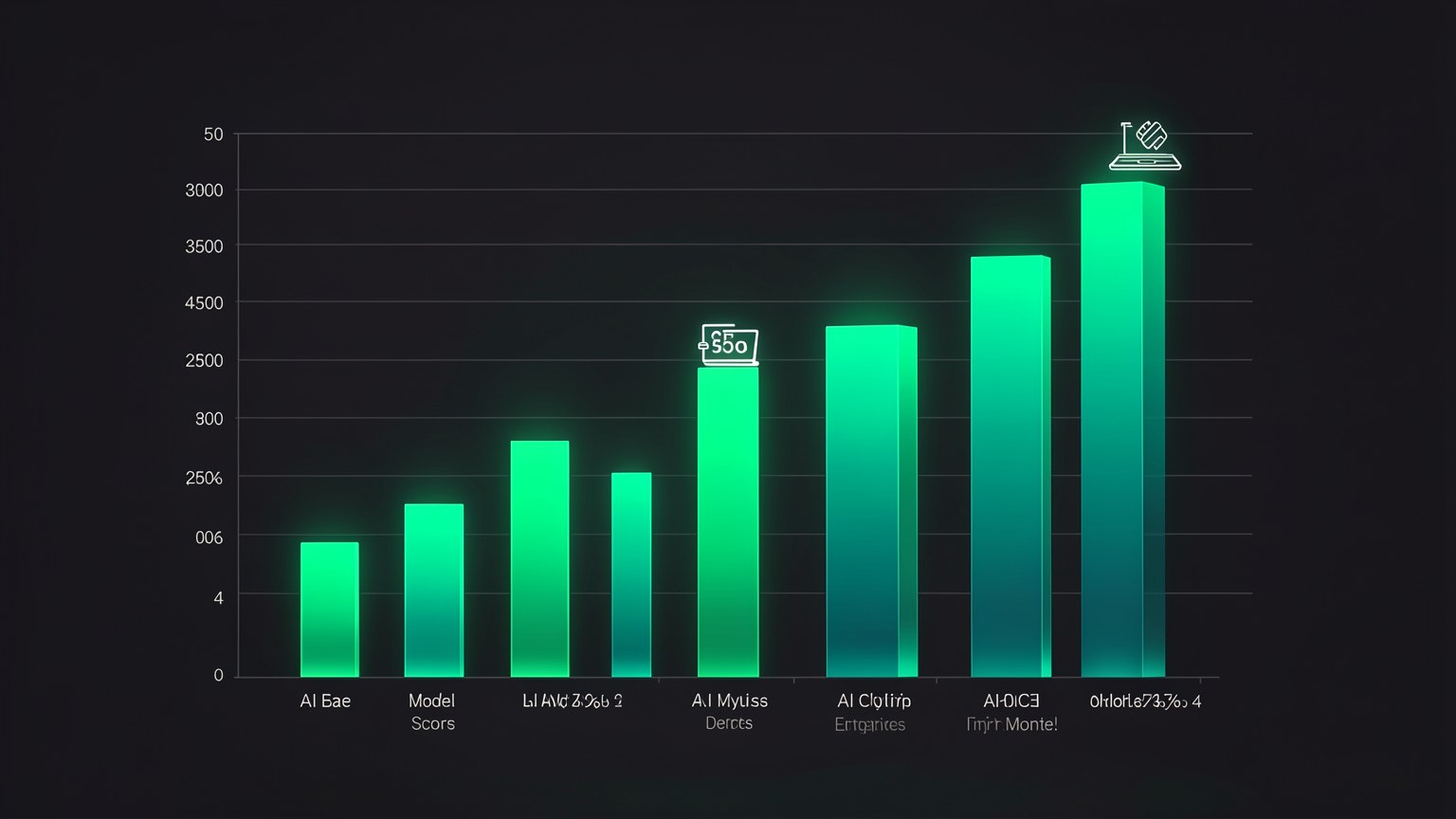 Grafico SWE-bench do video comparando modelos: Opus 4.8 com 88.6, GPT-5.5 82.6, DeepSeek V4 77.4, Qwen 3.6 27B 74.0 marcado como 'runs on a laptop', GLM-5.1 73.0 e gpt-oss 120B 61.0