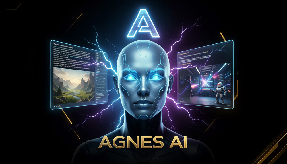 Agnes AI — texto, imagem, vídeo e agentes 100% gratuitos
