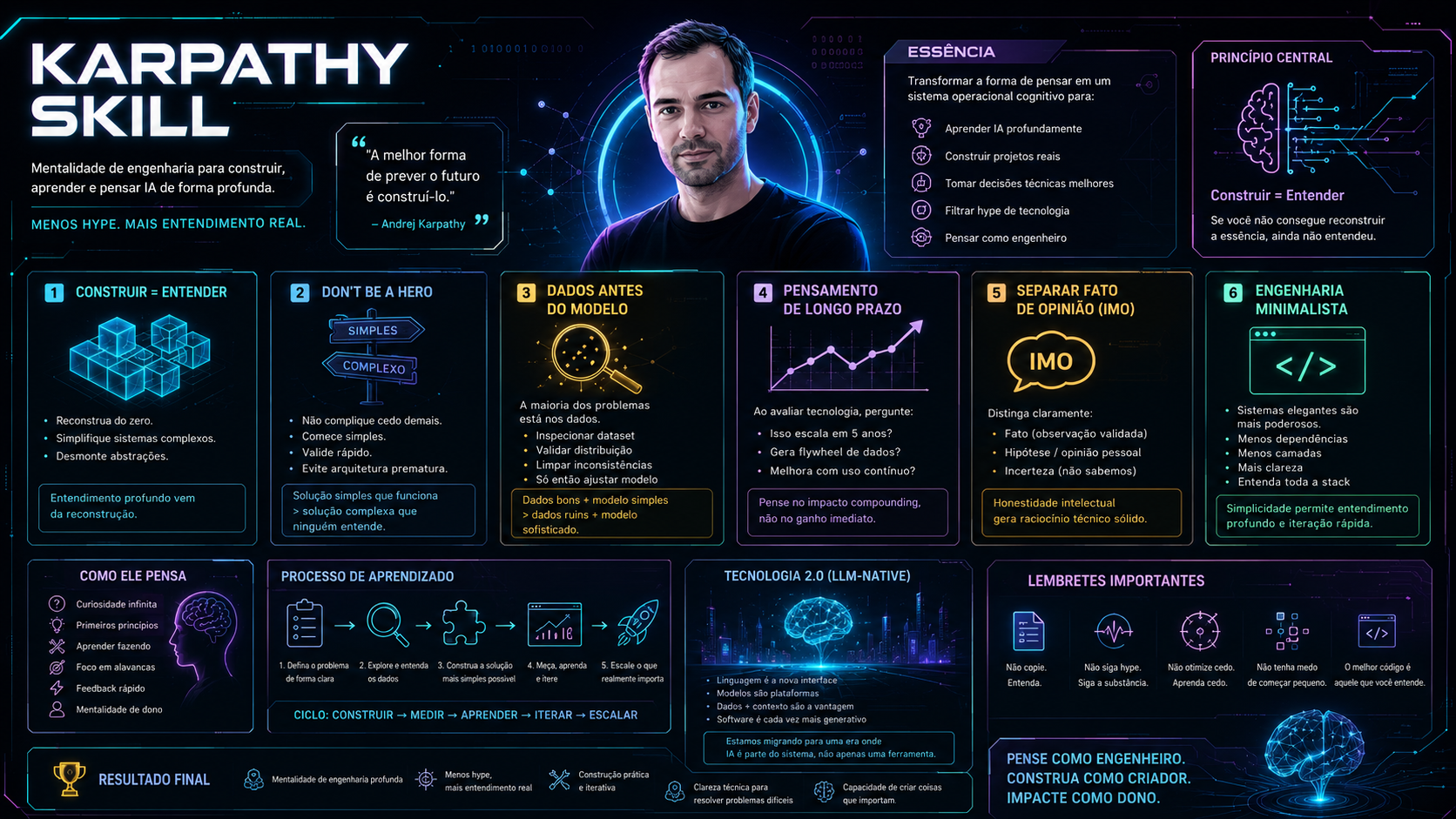 Karpathy Skill — mapa visual completo da mentalidade