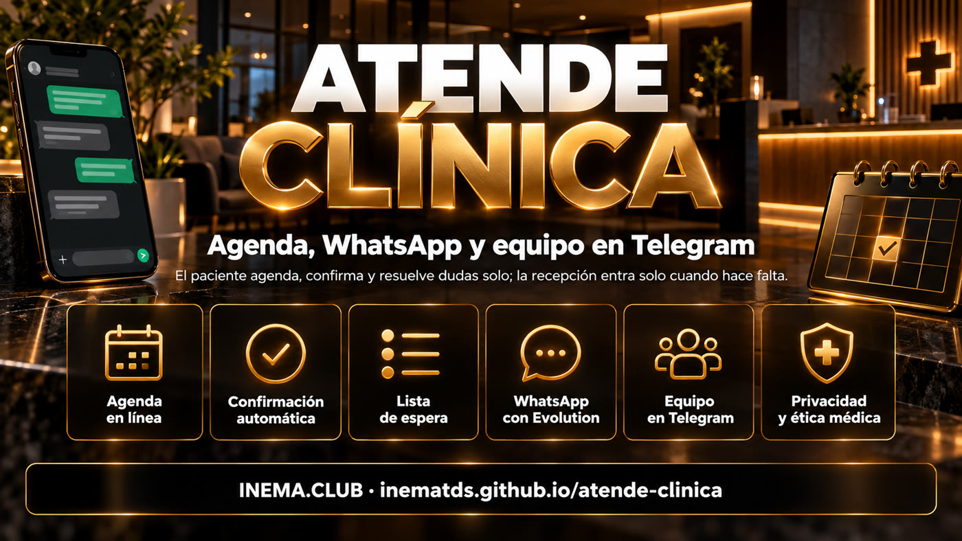 Agenda en línea, confirmación automática, lista de espera, WhatsApp con Evolution, equipo en Telegram, LGPD y consejos profesionales de Brasil
