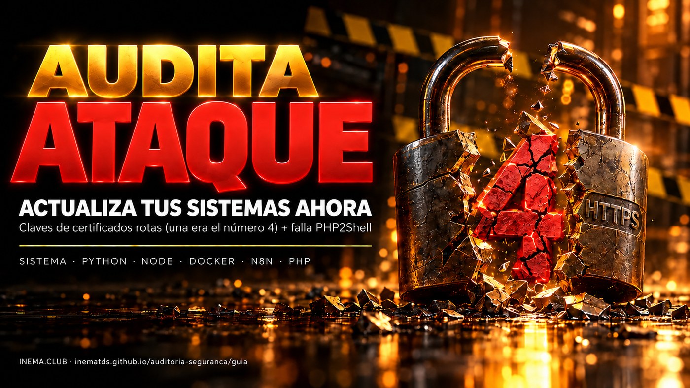GRAVE: actualiza tus sistemas ahora. Claves de certificados rotas (una era el número 4) + falla PHP2Shell