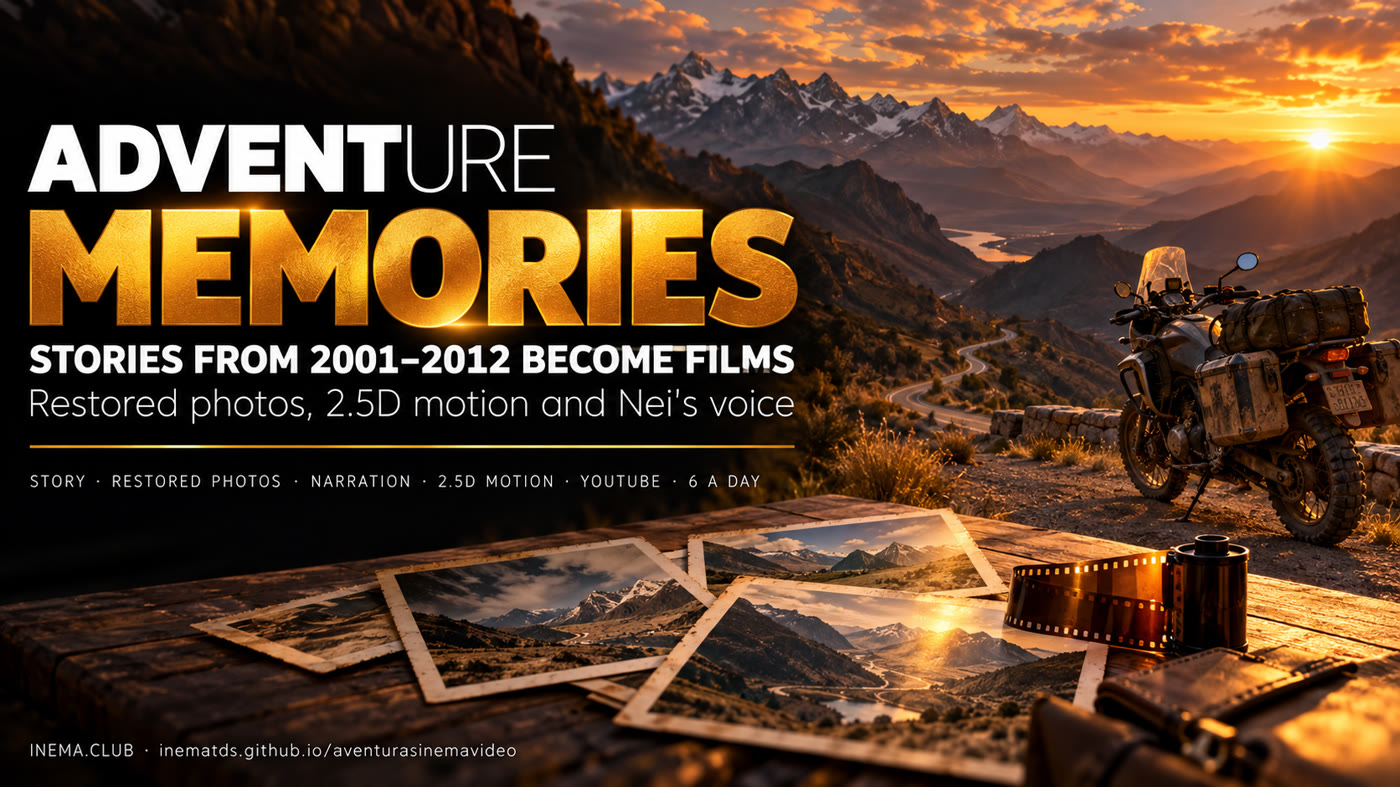 Adventure Memories banner: stories from 2001โ2012 become films