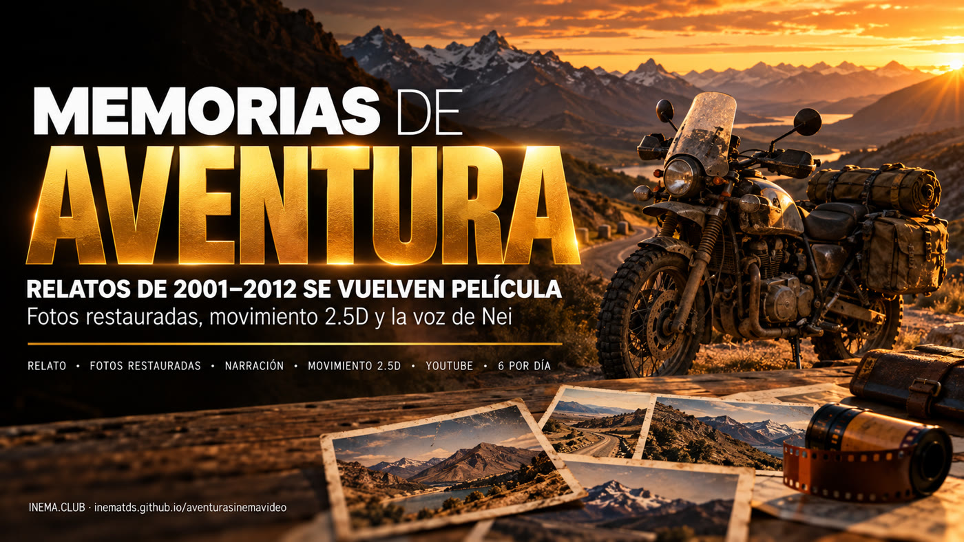 Banner Memorias de Aventura: relatos de 2001–2012 se convierten en películas
