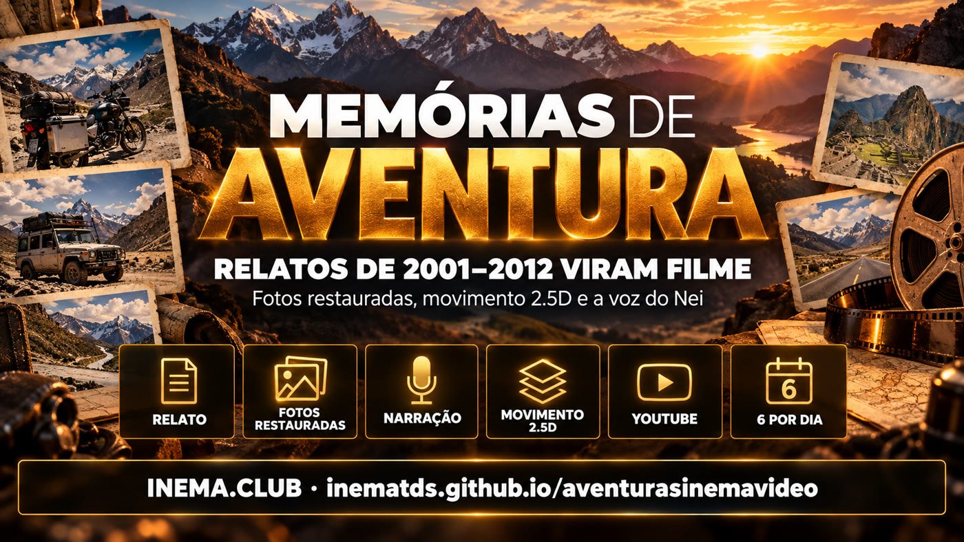 Relato, fotos restauradas, narração, movimento 2.5D, YouTube e 6 vídeos por dia