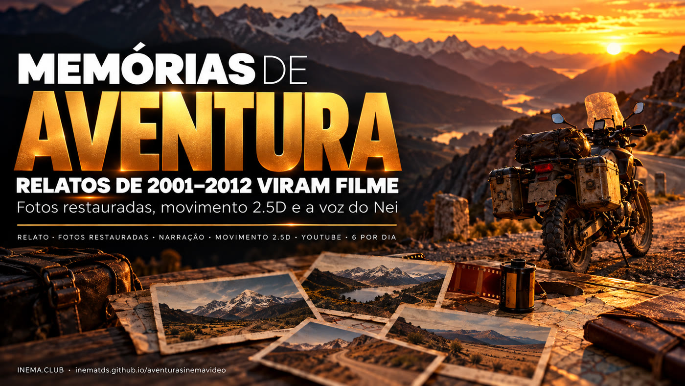 Banner Memórias de Aventura: relatos de 2001–2012 viram filme