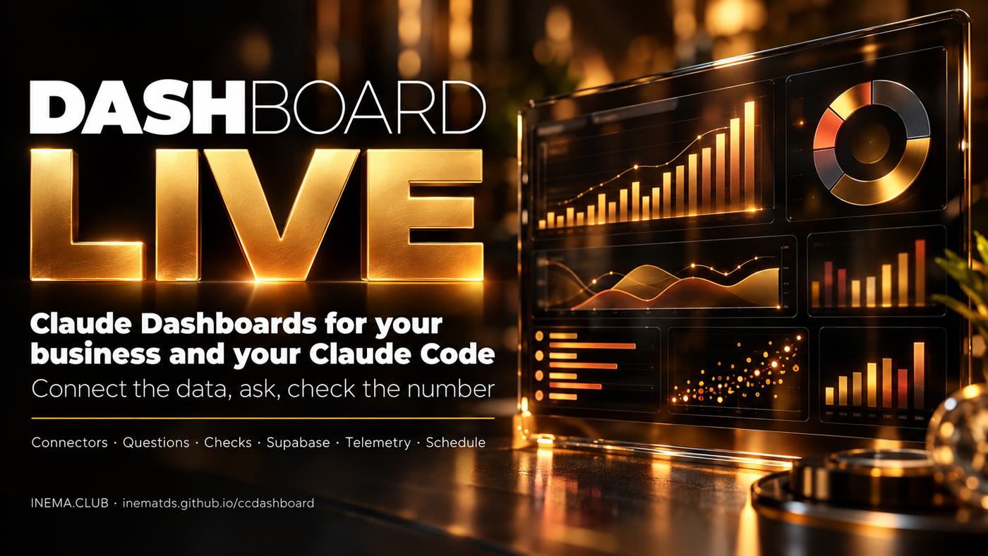 Live Dashboard banner: Claude Dashboards for your business and for your Claude Code