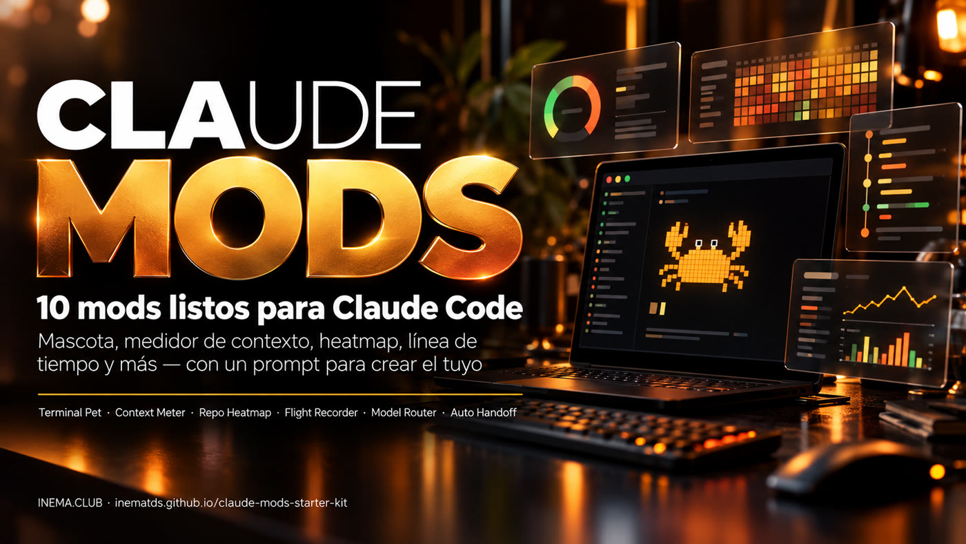 Claude Mods: 10 mods listos para Claude Code