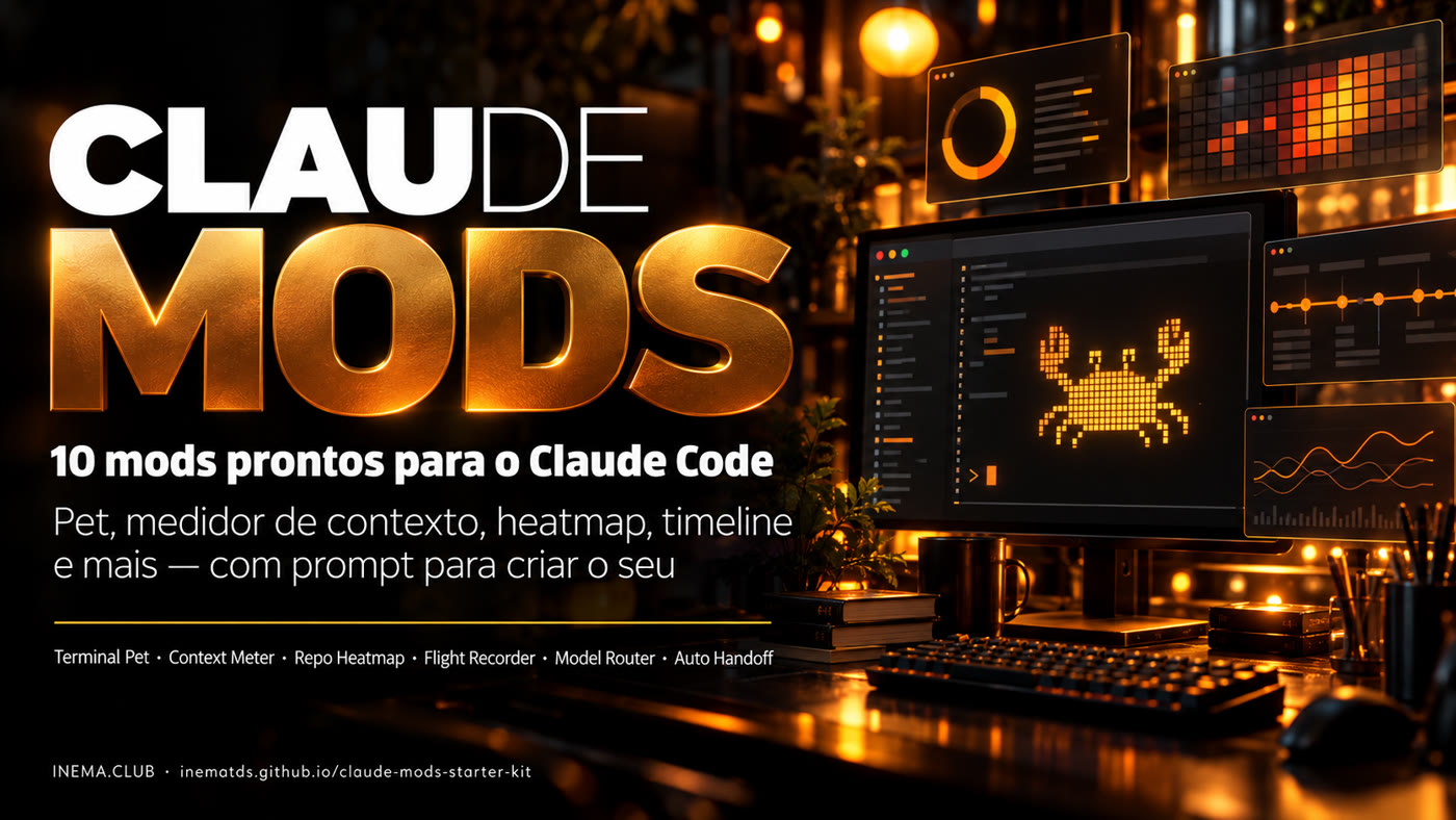 Claude Mods: 10 mods prontos para o Claude Code