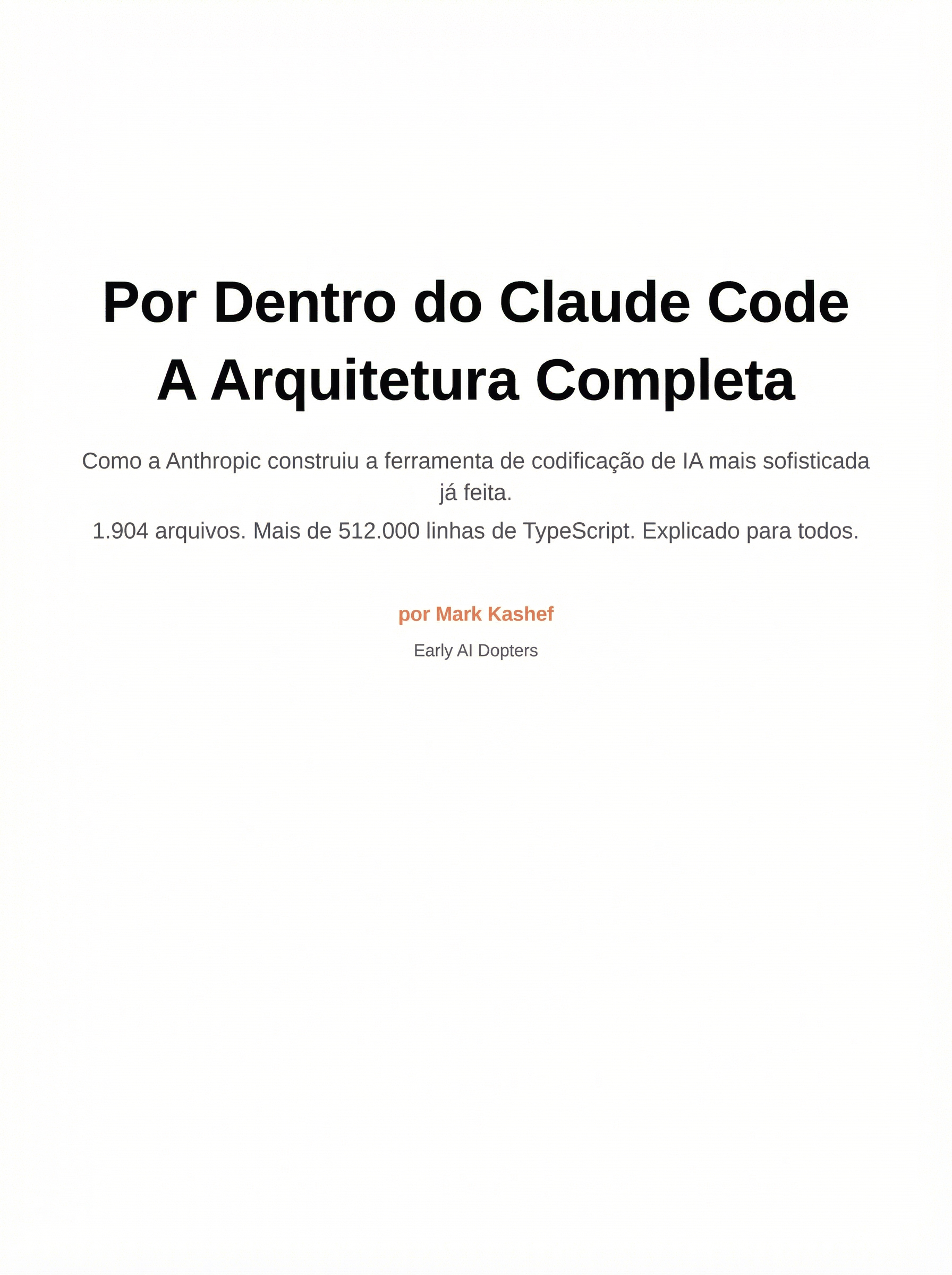 Arquitetura do Claude Code