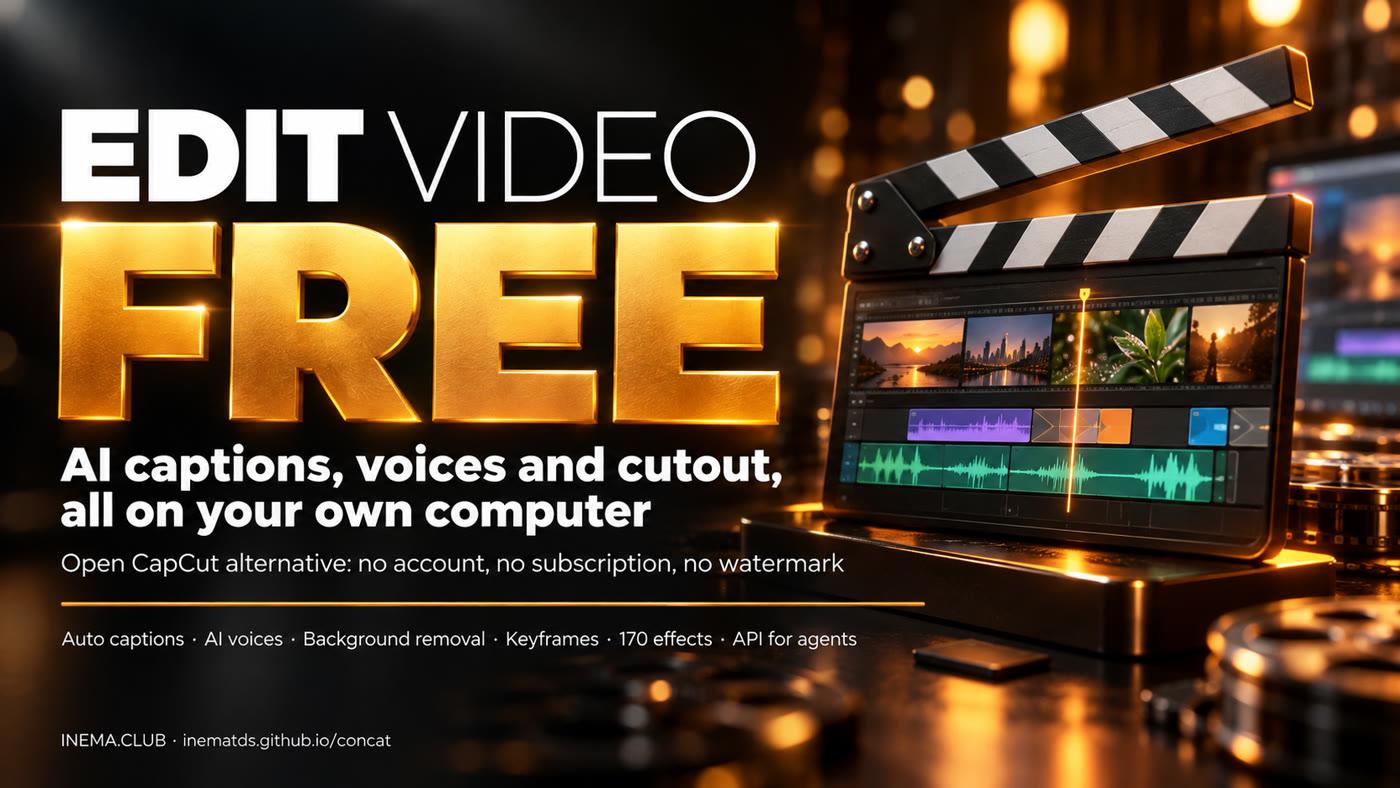 Concat banner: free video editor