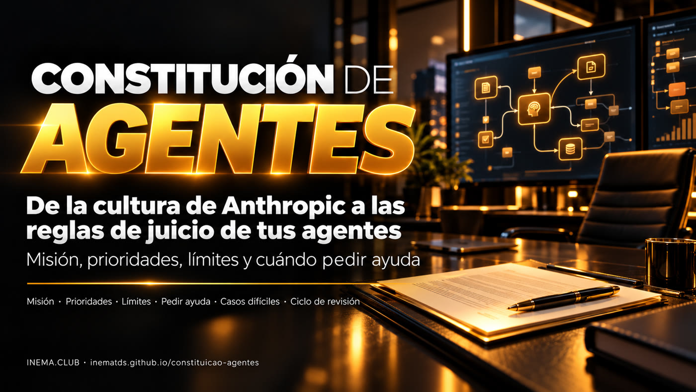 Banner: Constitución de los Agentes, de la cultura de Anthropic a las reglas de juicio de tus agentes