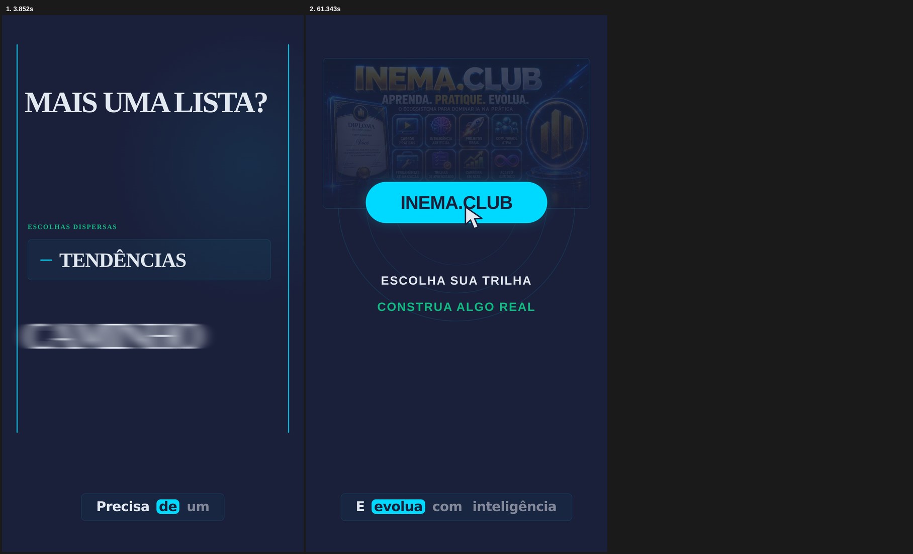 Quadros do vídeo do INEMA.club