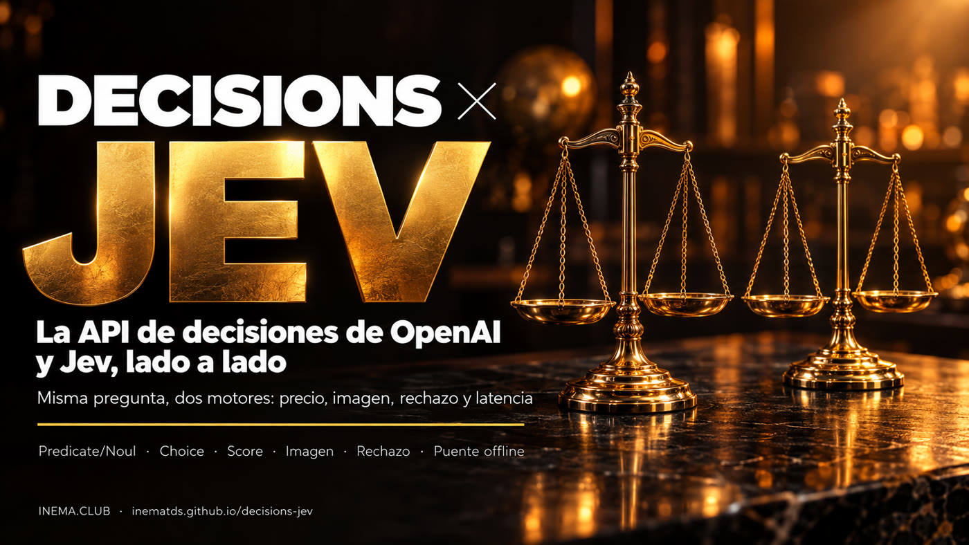 Decisions × Jev: la API de decisiones de OpenAI y Jev lado a lado