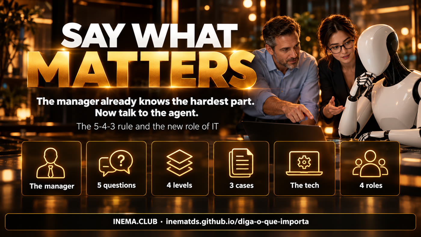 Grid banner: the manager, 5 questions, 4 levels, 3 cases, the IT professional, 4 roles