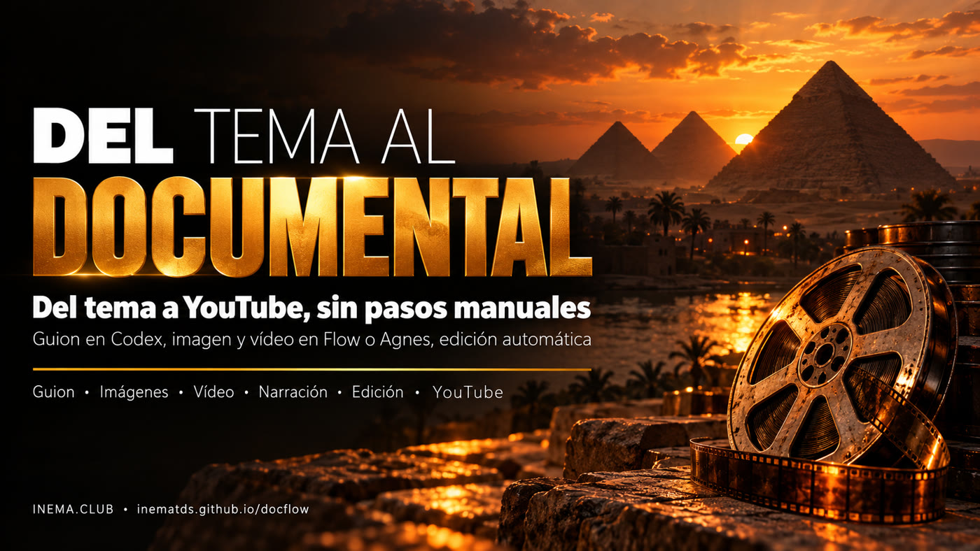 Banner de docflow: un tema se convierte en documental