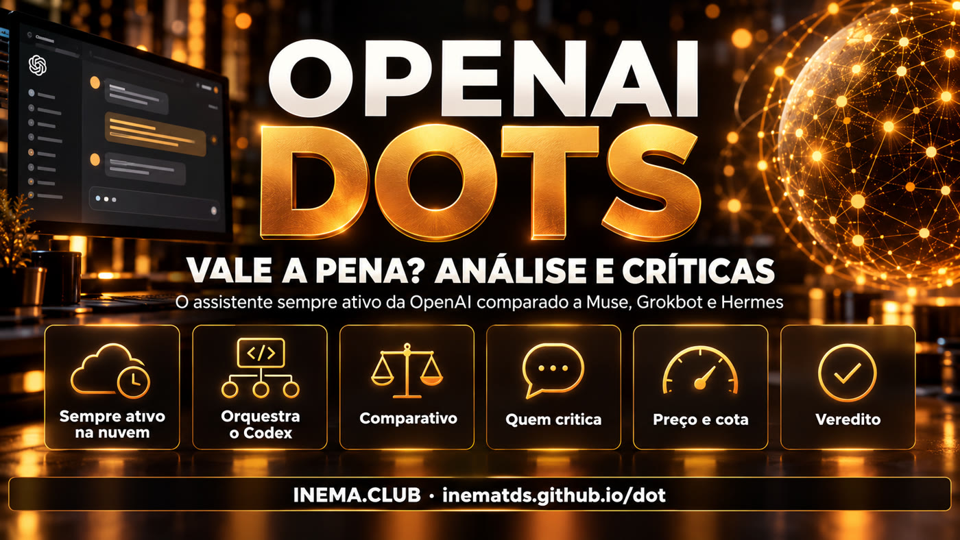 Banner: OpenAI Dots — vale a pena? Sempre ativo na nuvem, orquestra o Codex, comparativo, quem critica, preço e cota, veredito