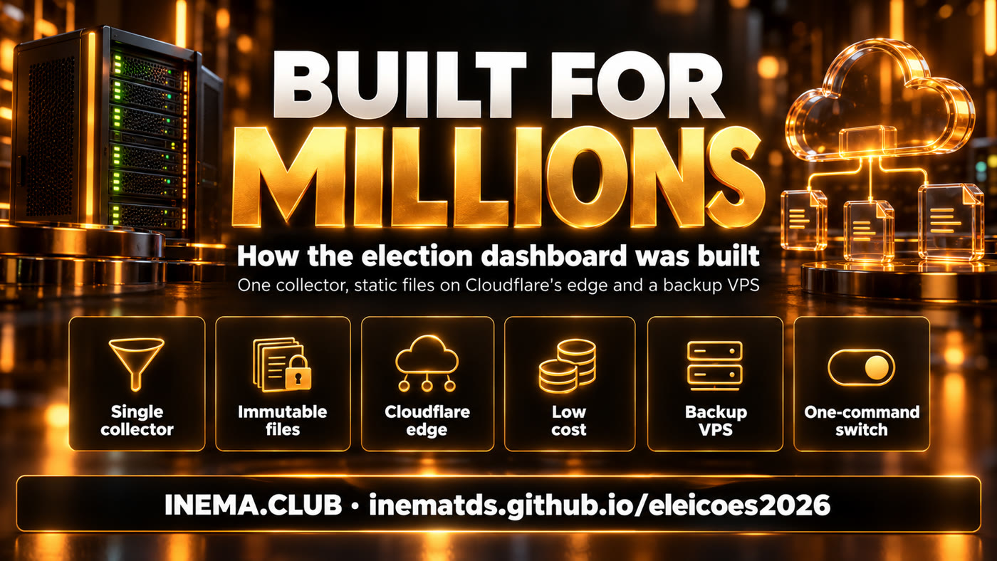 Single collector, immutable files, Cloudflare edge, low cost, standby VPS and one-command switch