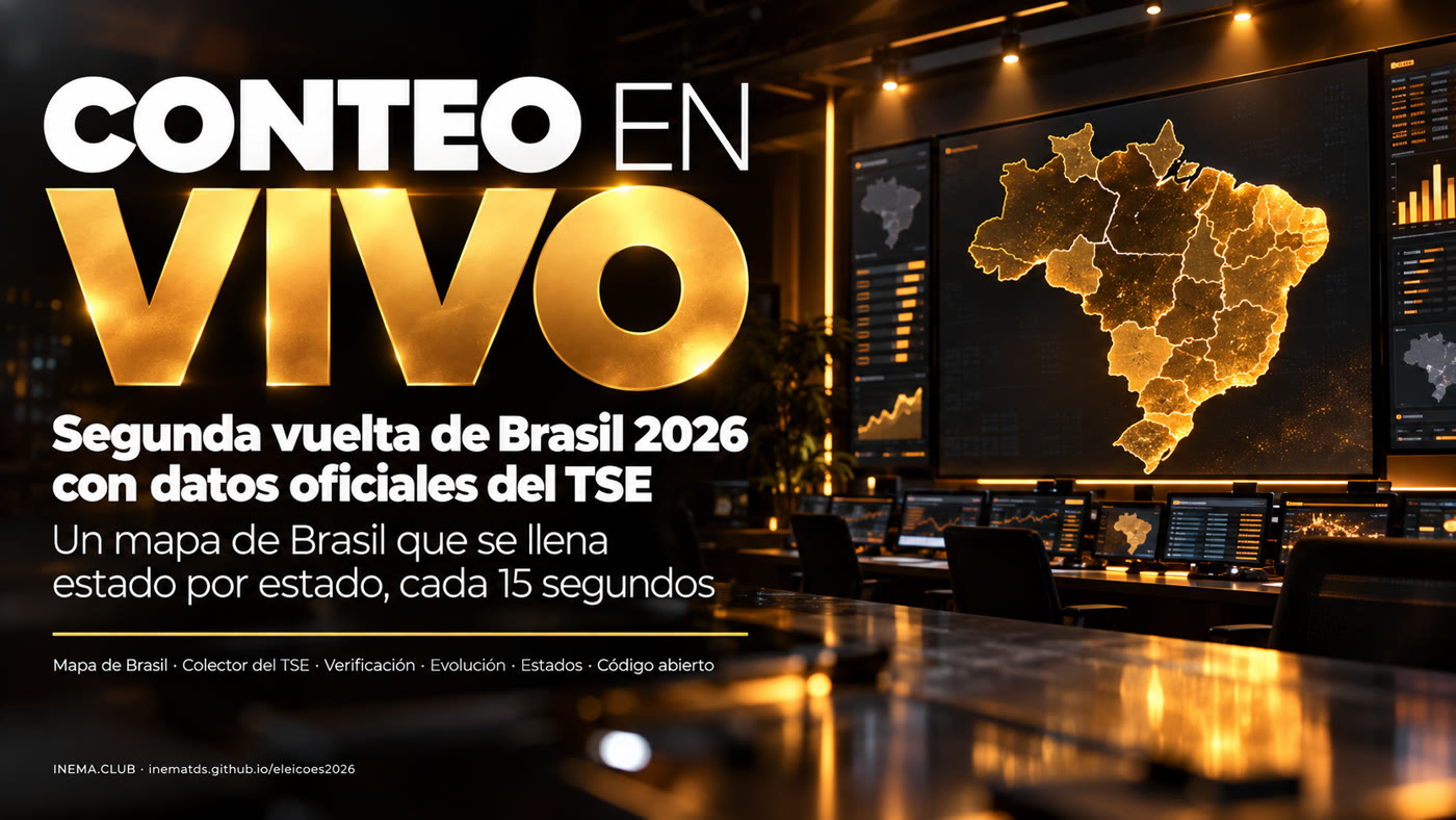 Banner: conteo en vivo, Elecciones 2026 con datos oficiales del TSE