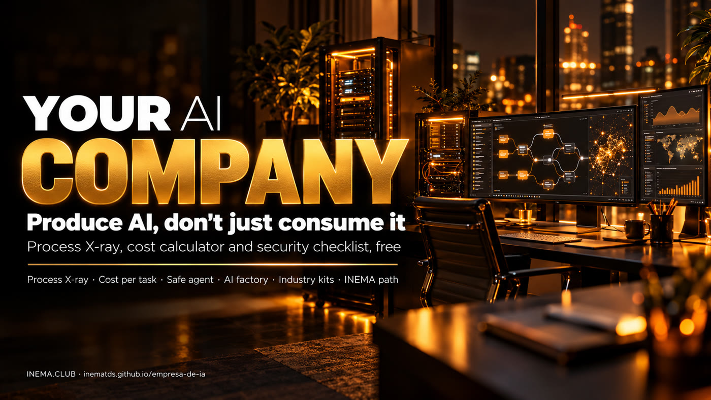 Your AI company banner: produce AI, don't just consume it