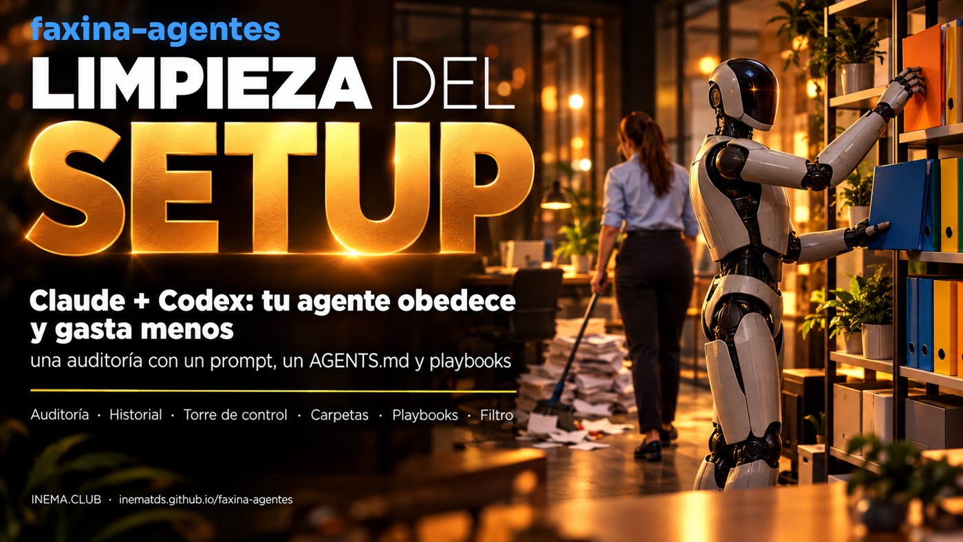 Banner: limpieza de la configuración — Claude y Codex, el agente sigue las reglas y consume menos