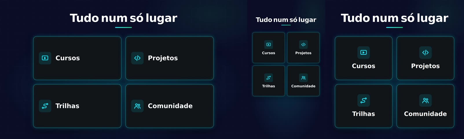 A mesma cena em 16:9, 9:16 e 1:1
