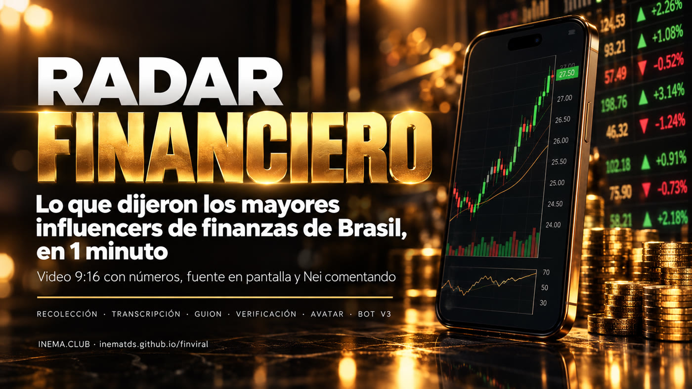 Banner RADAR FINANCIERO: lo que dijeron los mayores influencers de finanzas, en 1 minuto