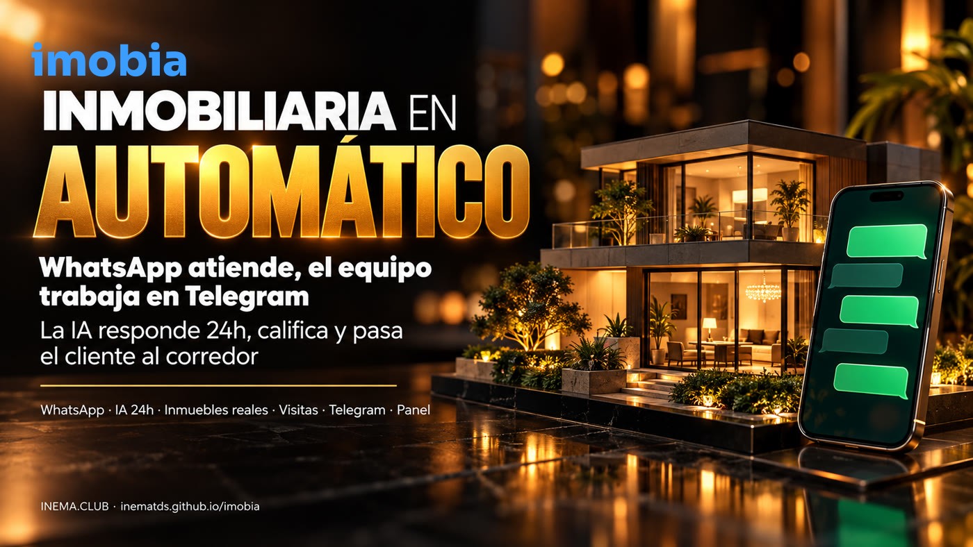 Banner de imobia: inmobiliaria en automático, con WhatsApp, IA y Telegram