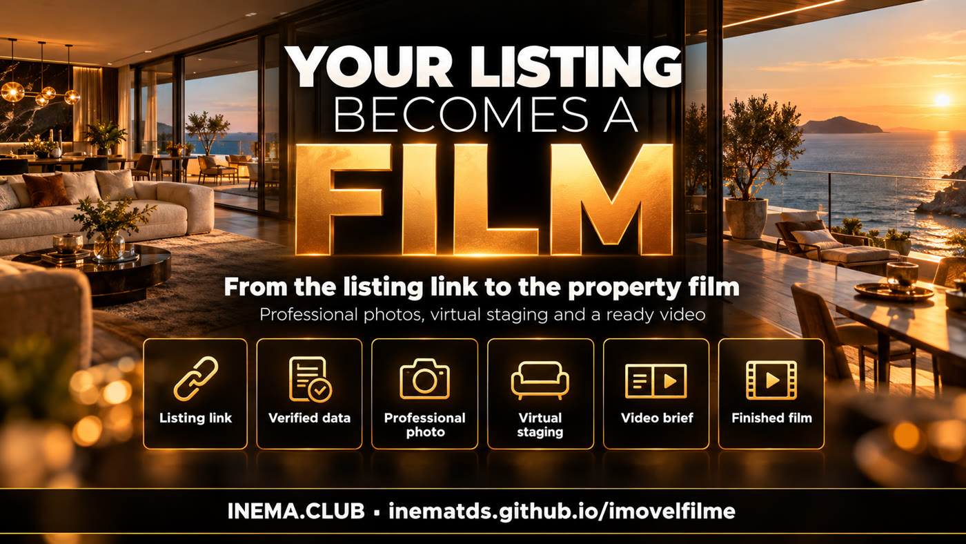 The six steps: listing link, verified data, professional photo, virtual staging, video brief, finished film