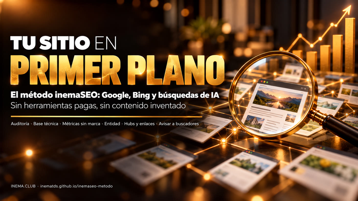 Tu sitio en primer plano — el método inemaSEO
