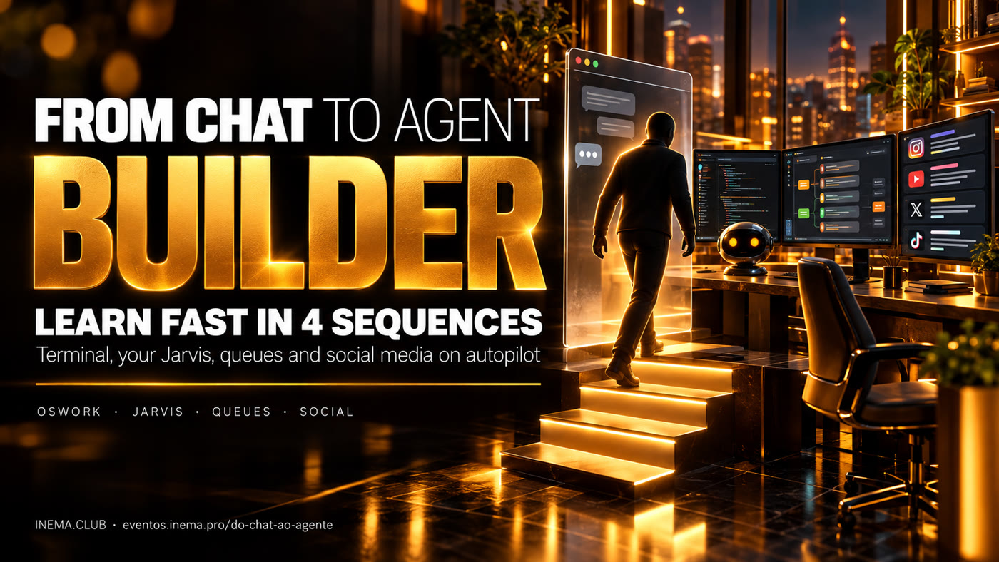 From Chat to Agent Creator: learn fast in 4 sequences — OSWork, Jarvis, queues, and social media