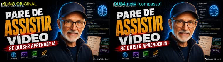 Comparativo lado a lado do áudio original e da dublagem