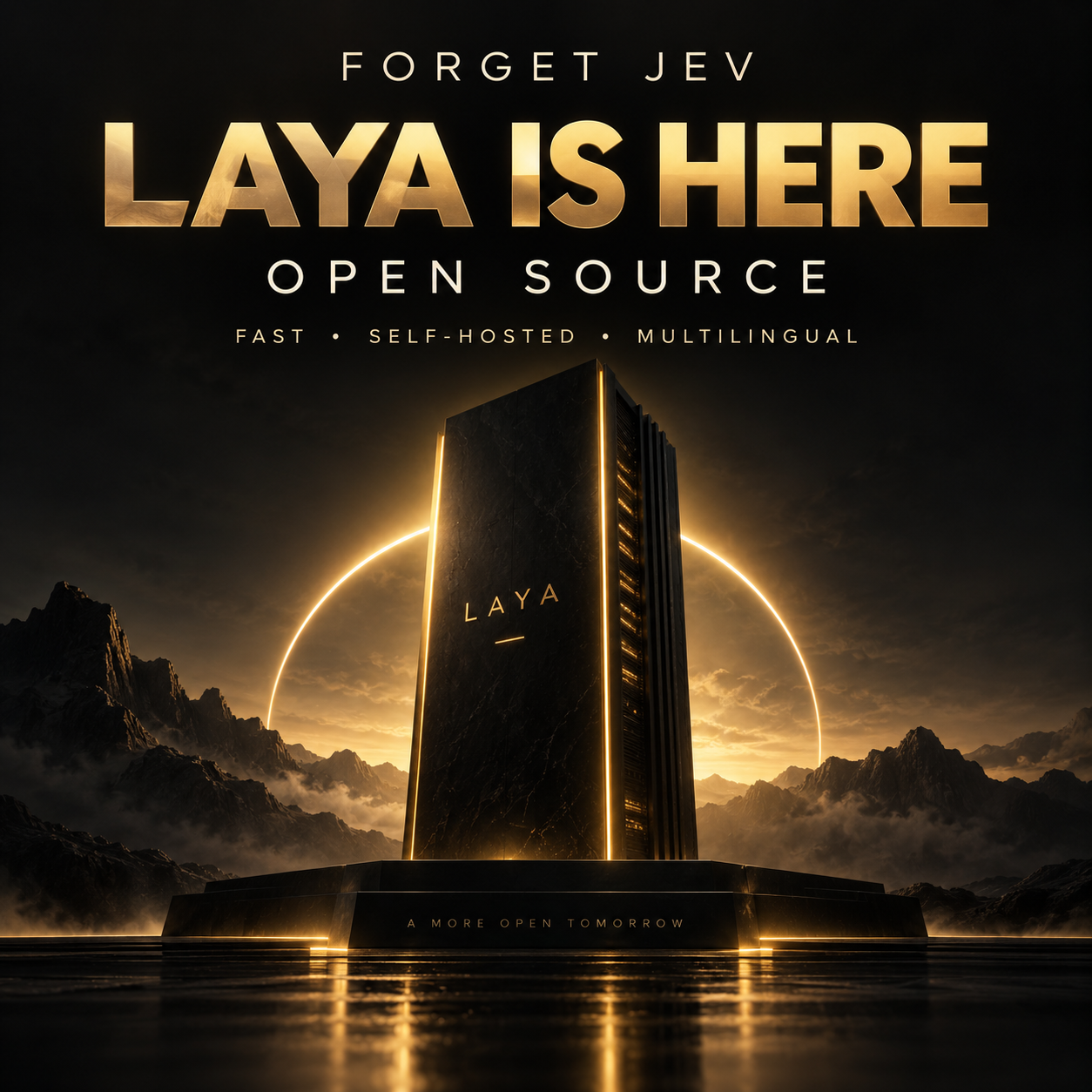 Peça editorial Laya is here, open source