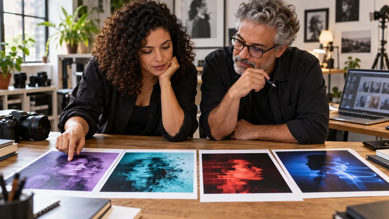 Fotógrafa e profissional de redes sociais comparam retratos com diferentes cores e rastros.