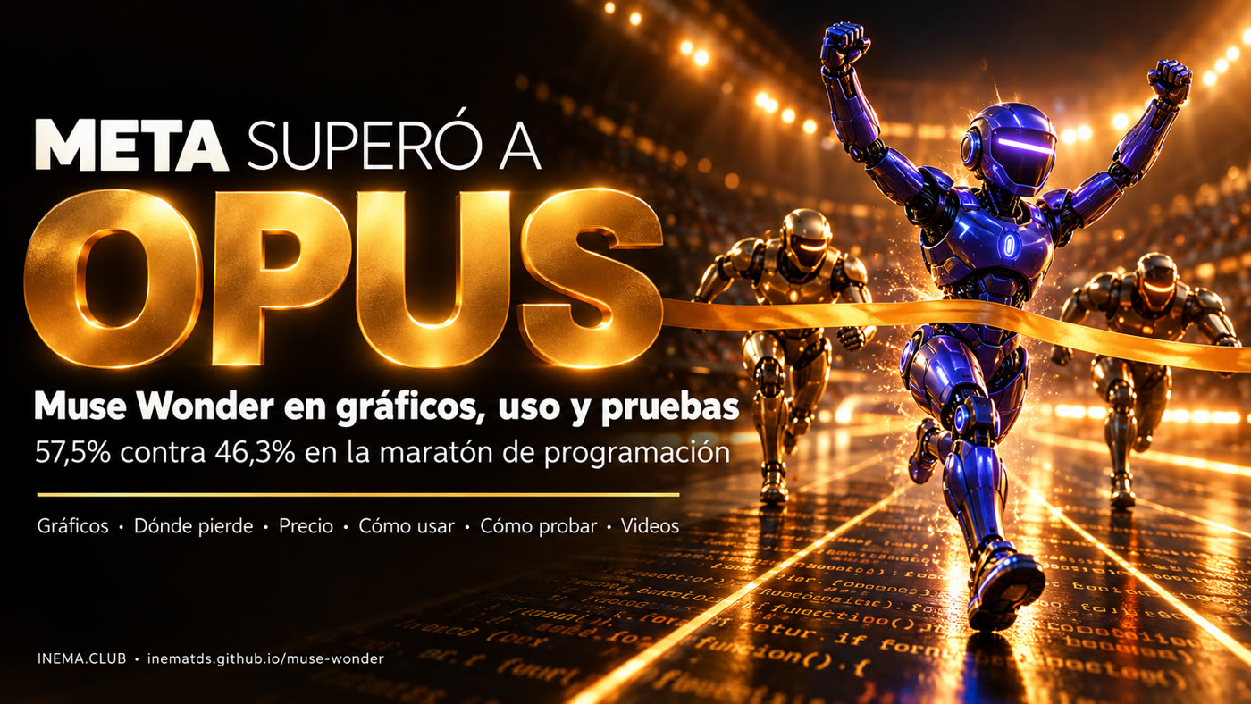 Banner: Meta superó a Opus — Muse Wonder en gráficos