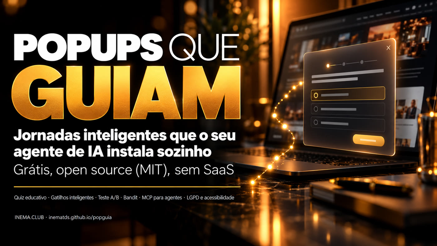 Banner do popguia: popups que guiam