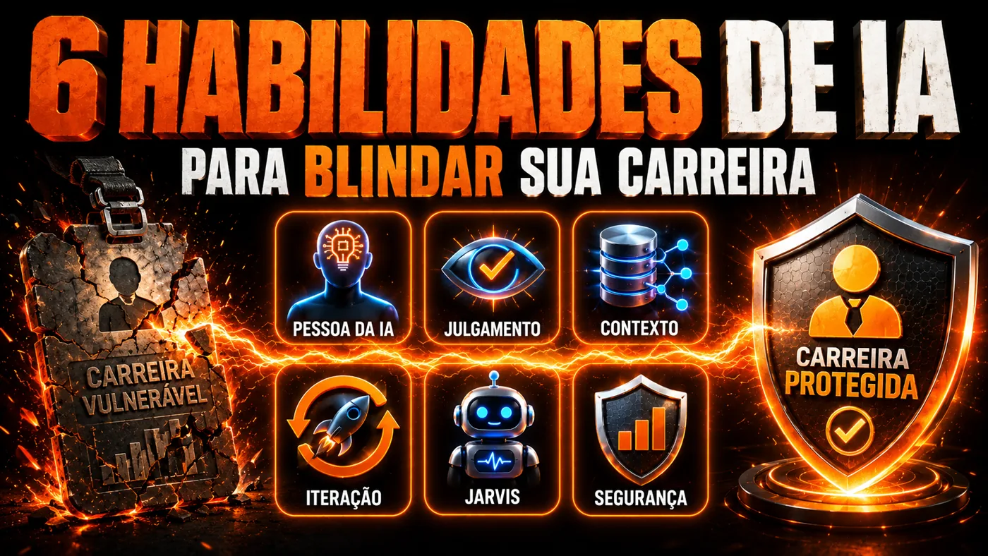 As 6 habilidades de IA que transformam uma carreira vulnerável em uma carreira protegida