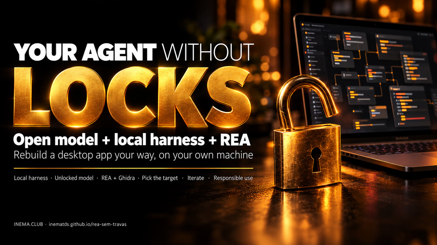 Your unlocked agent: open model + local harness + REA