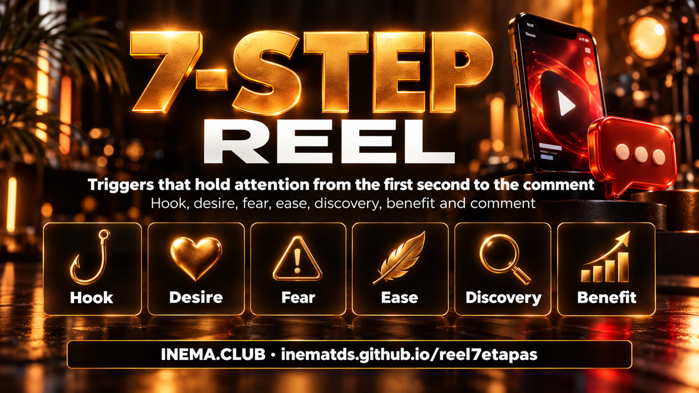 The template's steps on cards